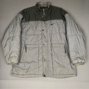 Vintage 90s Nike Insulated Puffer Jacket Men’s Size 2XL, Black & Grey